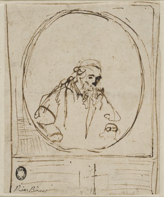 Sketch for the Etched Portrait of Jan Cornelisz. Sylvius