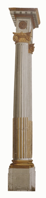 Kuliss till "Ett palais", fristående kolonn för högra delen av scenen, jonisk kolonn