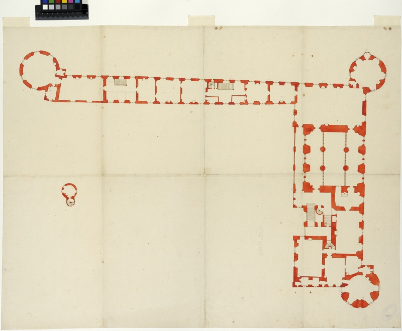 Uppsala Castle. Plan of the North and West wings