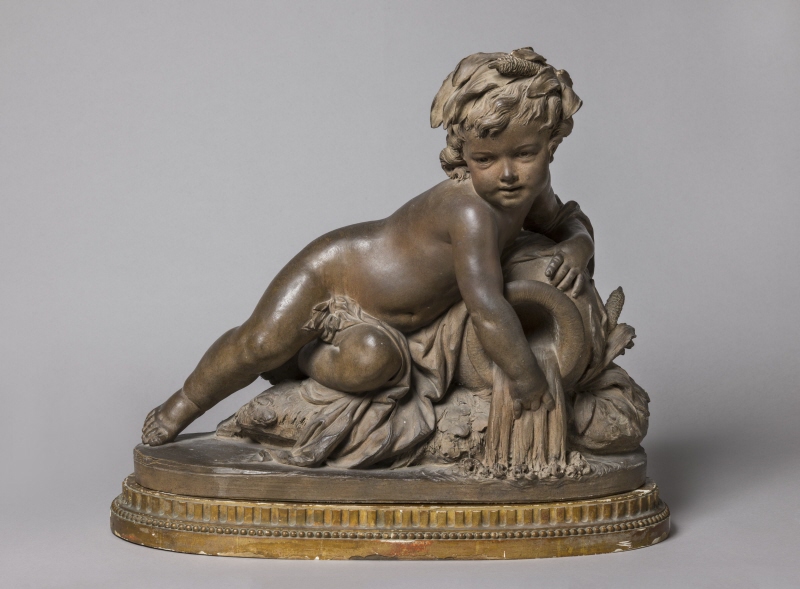 Putto at a water source