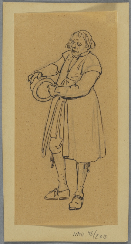 Man with a Hat in his Hands (Study for Churchgoers in Boats, Leksand, Dalecarlia)