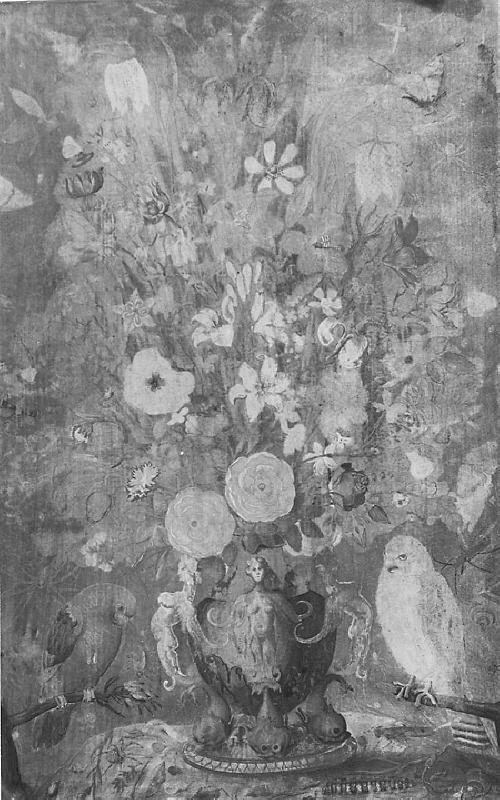 Still Life with a Vase of Flowers and Two Birds