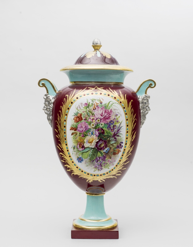 Vase with floral decor