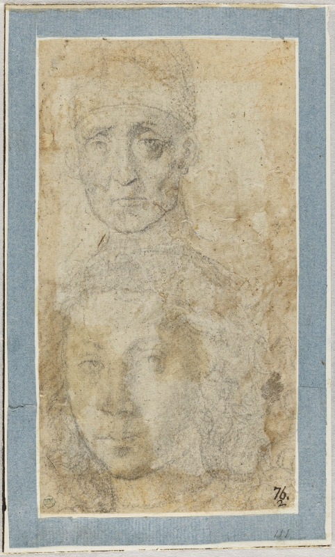 Head of a Man (above) and Head of a Woman or a Young Boy (below)