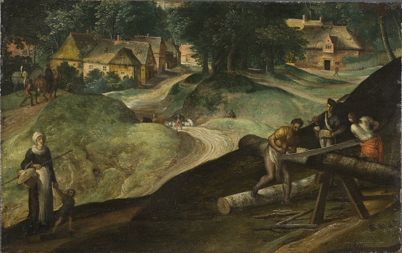 Landscape with Men Sawing Timber