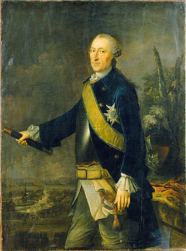 Johan Reinhold von Lingen (1708-1785) baron, lieutenant, governor, married to Anna Christina von Flygarell