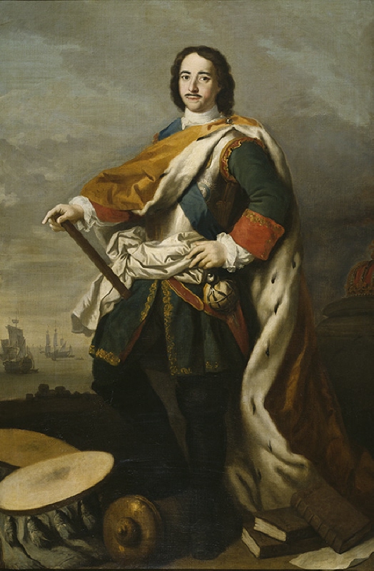 Peter I, Den Store (1672-1725), kejsare av Ryssland, gift med 1. Eudoxine, 2. Katarina I Skawronska
