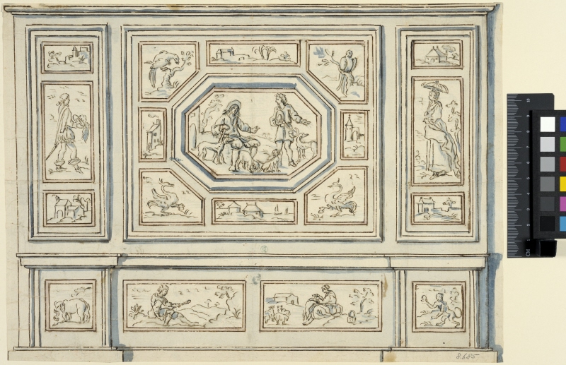 Väggdekoration i Trianon de Porcelaine, Versailles