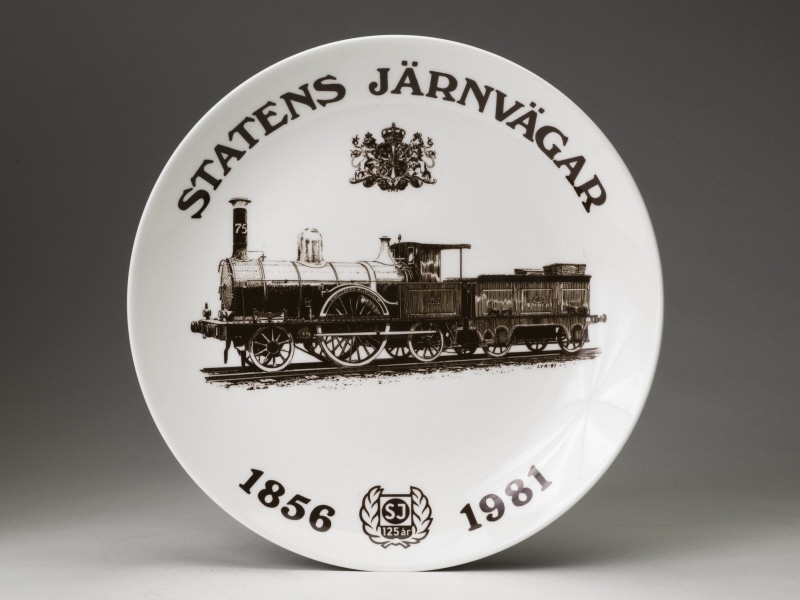 Tallrik för Statens Järnvägar 125 år