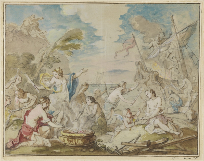 Calypso´s Nymphs Set Fire to Telemachus´ Ship
