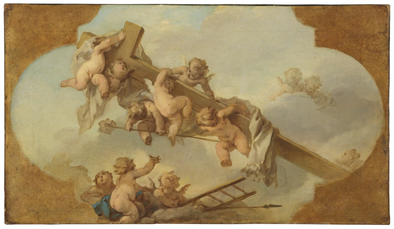 Angels Carrying the Cross. Study