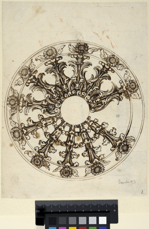 Design for a Carriage Wheel with Sunflower Spokes