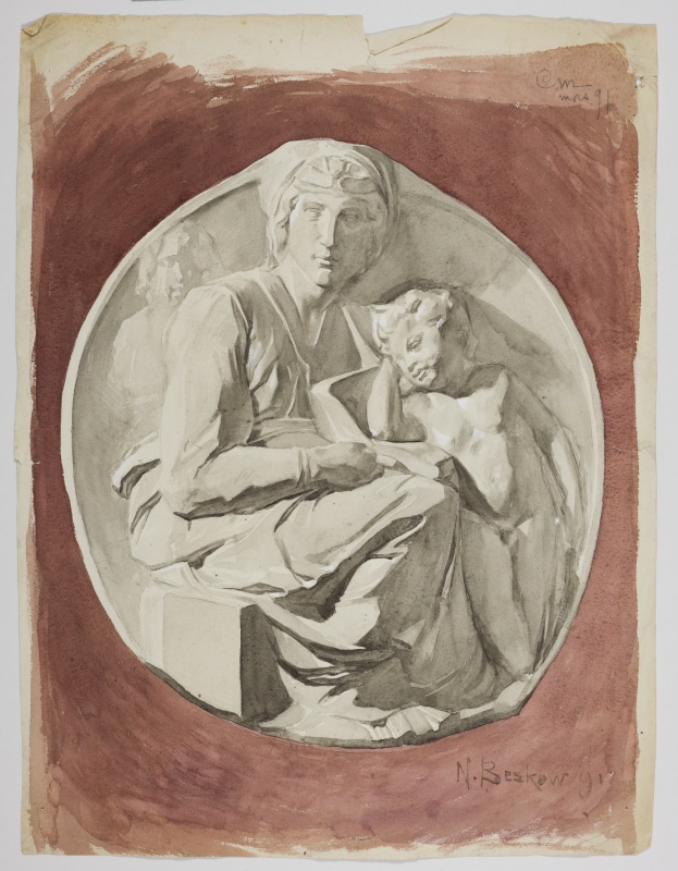Michelangelos Pitti Tondo, studie efter gipsavgjutning