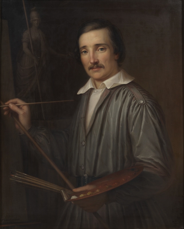 Självporträtt, Erik Wahlbergson (1808-1865), konstnär