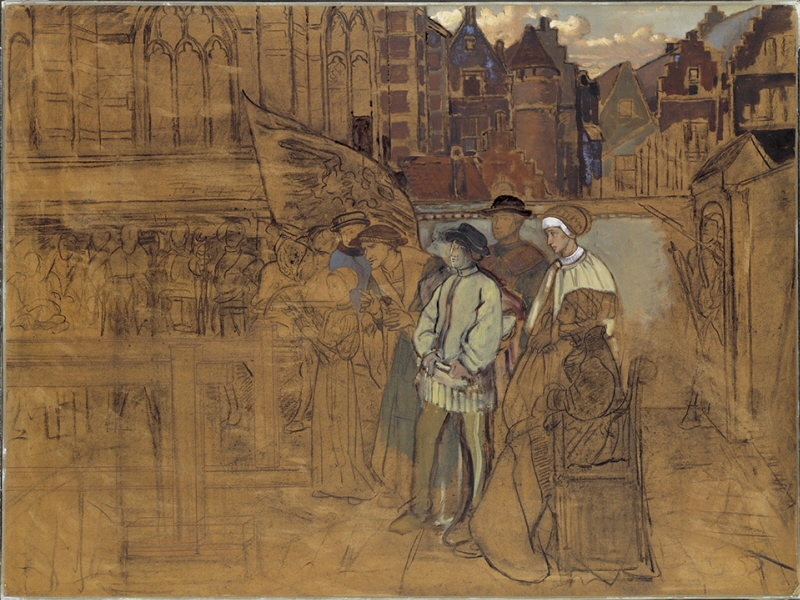 Bågskjutningsfest i Antwerpen på 1500-talet