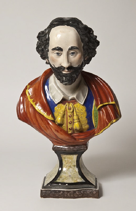 Porträttbyst av flintporslin föreställande William Shakespeare