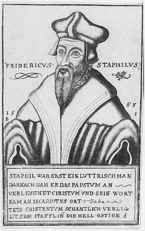 Porträtt, Friedrich Staphilus, professor i Königsberg