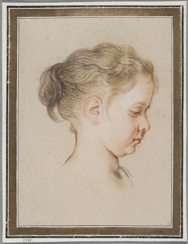 Young Girl in Profile to the Right