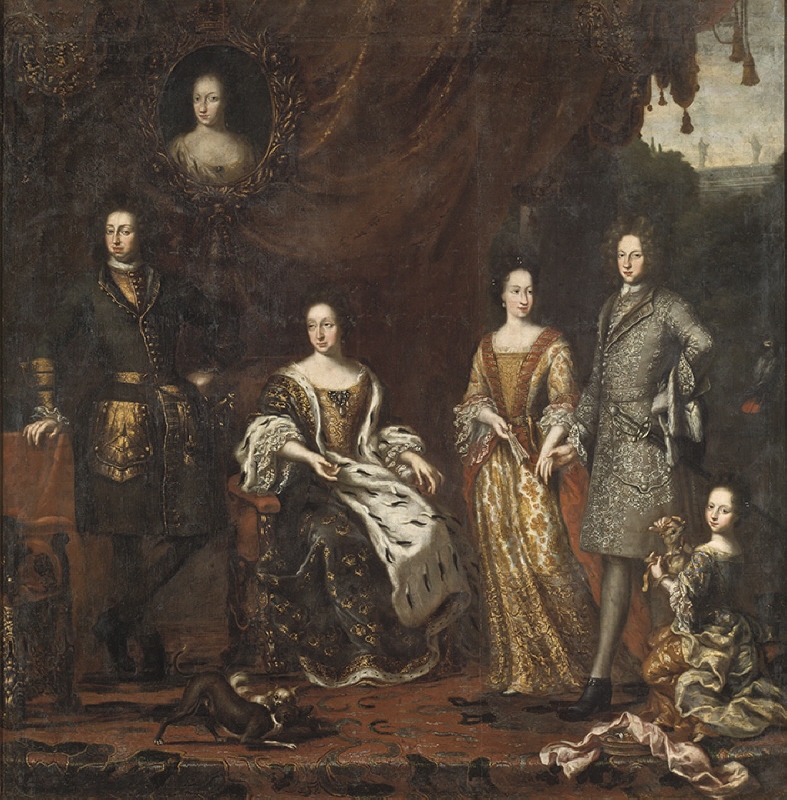 Karl XI konung av Sverige med familj