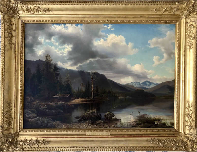 Norwegian Forest Landscape with a Lake
