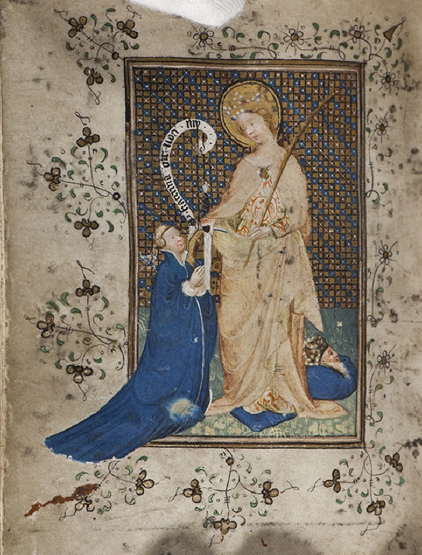 Book of Hours: St. Catherine and kneeling donor (Catherine of Cleves?)