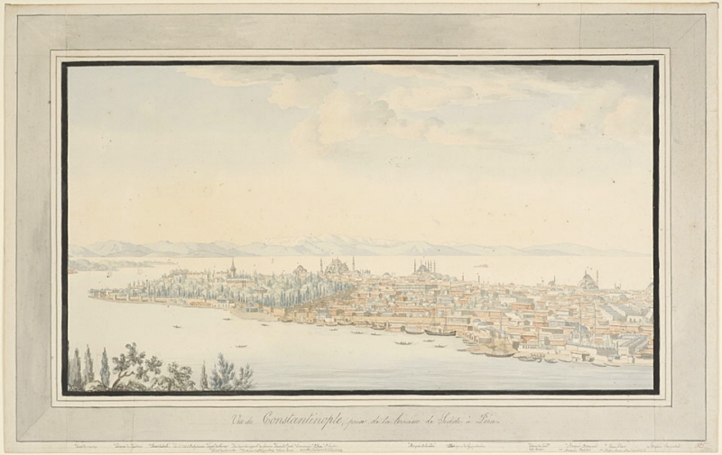 Utsikt över Konstantinopel från svenska terrassen i Pera
