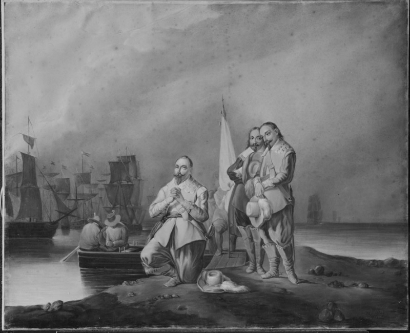 King Gustav II Adolf of Sweden Goes Ashore on Rügen.