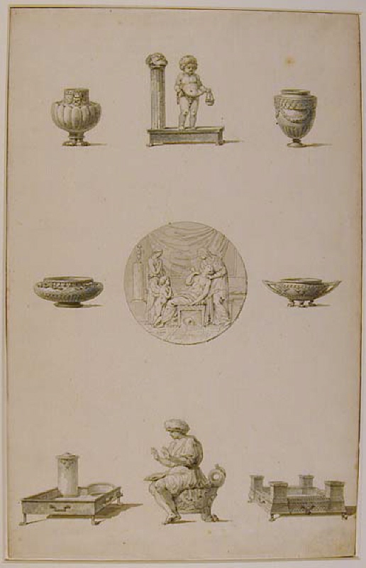 Antika bronsföremål funna i Herculaneum
