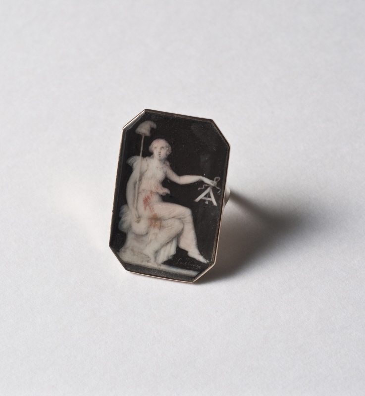 Ring with allegory in commemoration of the storming of the Tuileries Palace 10th august 1792