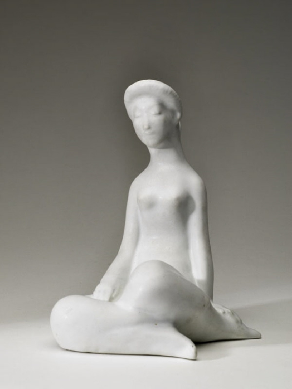 Figurin, sittande kvinna