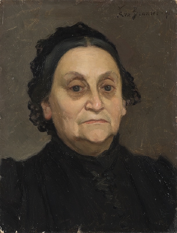 Fru Hilda Schönthal (1824-1892), förstudie till "Under kastanjen"