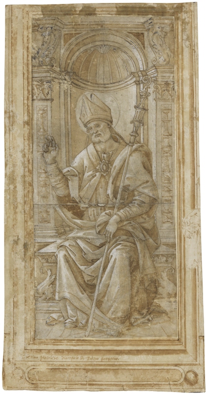 Seated Bishop, Blessing