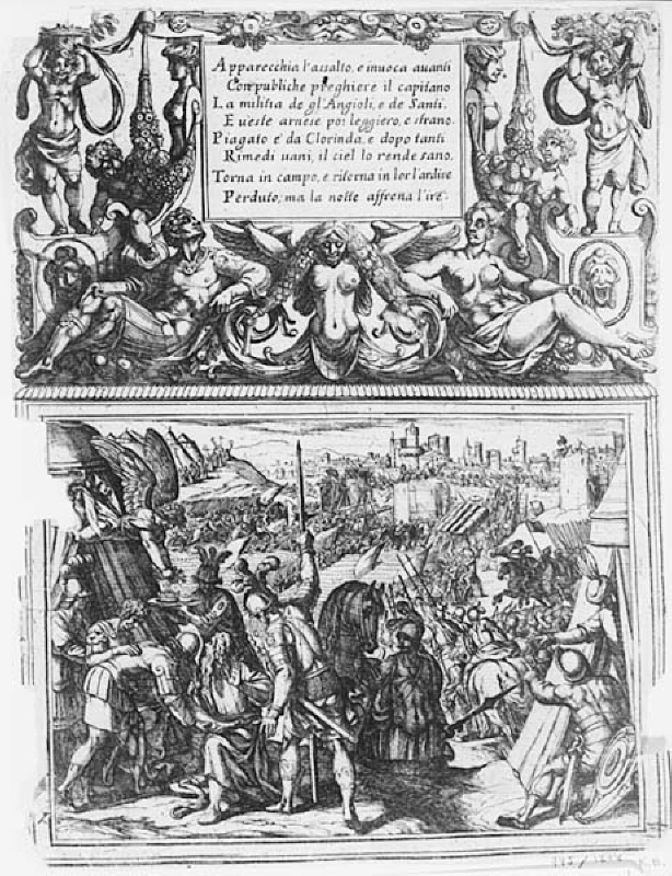 Tassos "Gerusalemme liberata (1562). Illustration till "Canto XI"