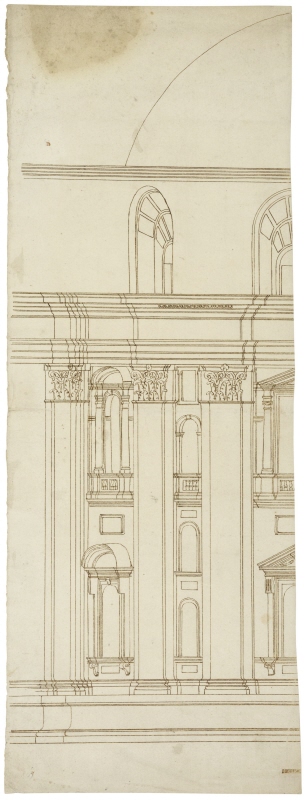 Rome: St Peter’s, elevation of the west half of the south apse, after 1564