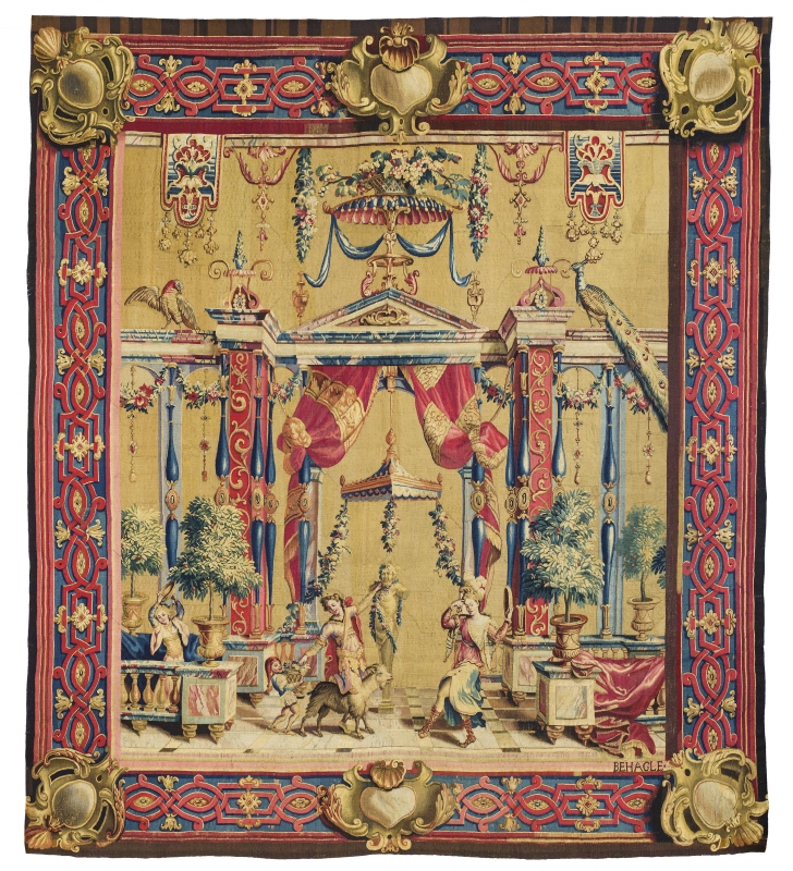 Tapestry, Grotesques de Berain, "The Offering to Pan"
