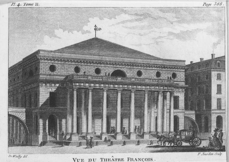 "Vue du Theâtre Francois" Ingår i "Architecture de différents Maîtres"