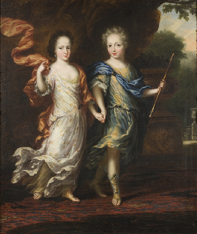 Karl XII, 1682-1718, konung av Sverige, pfalzgreve av Zweibrücken och Hedvig Sofia, 1681-1708,  prinsessa av Sverige, hertiginna av Holstein-Gottorp