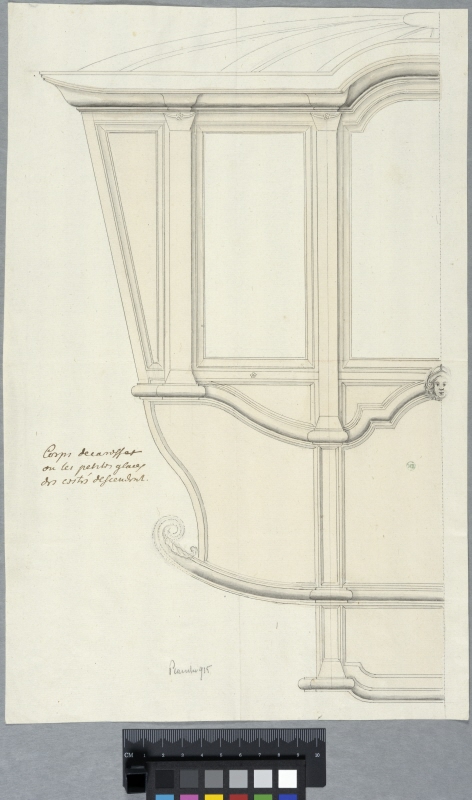 Design for the Side of the Ceremonial Carriage of Charles XI, the Left Half