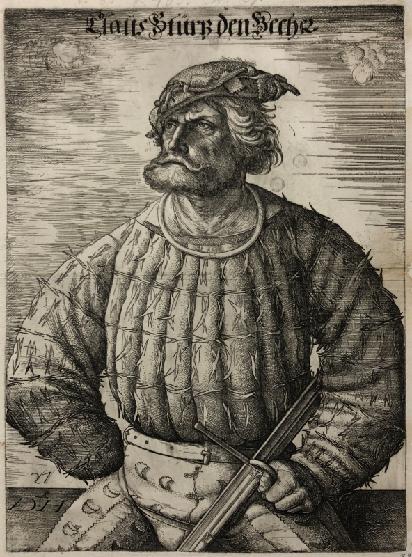 Porträtt av kejsar Maximilian I:s hovnarr Conrad von der Rose