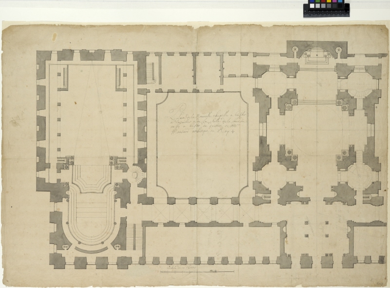 Project for the Chapel and Theatre of Versailles. Plan