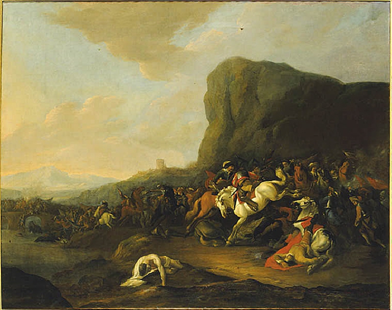 Cavalry Engagement on a River Bank