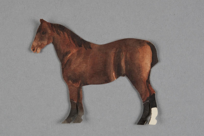 Brown horse [one of 36 figures]