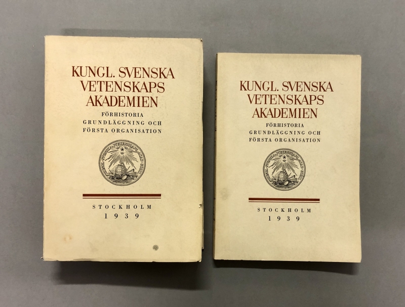 Bok. Bengt Hildebrand: Kungl. Svenska Vetenskapsakademien. Del l+ll