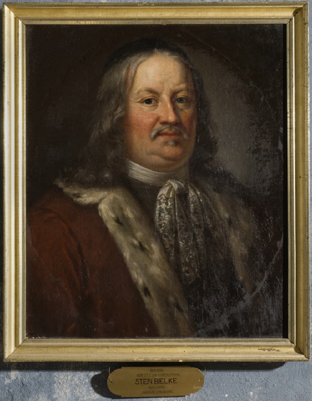 Sten Bielke (1624-1684), baron, treasurers, admiral, chief judge, married to 1. Brita Rosladin, 2. Baroness Martha Sparre