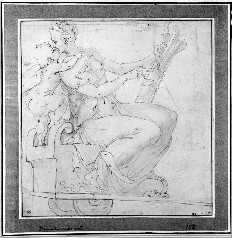 Venus och Cupido i triumfvagn
