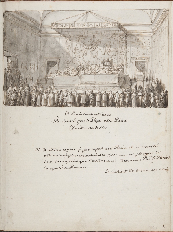 Queen Christina of Sweden at a Banquet Given by Pope Clement IX on 9 December 1668