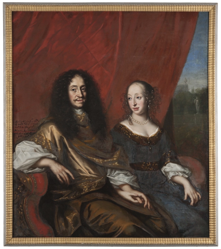 Gustav Adolf, 1633-1695, hertig av Mecklenburg-Güstrow. Magdalena Sibylla, 1631-1719, av Holstei