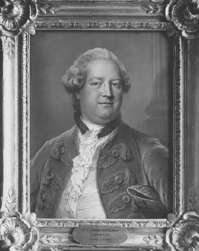 Fredrik Ulrik Insenstierna (1723-1768), governor, married to Sofia Charlotta Kjerrmansköld