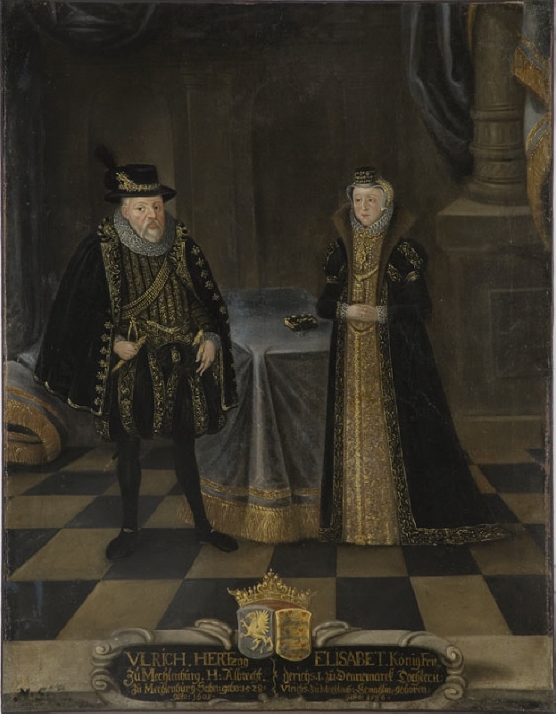 Ulrik III, 1527-1603, hertig av Mecklenburg-Schwerin Elisabet, 1524-1586, prinsessa av Danmark