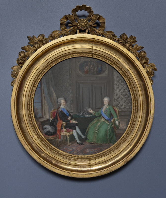 Gustaf III (1746-1792) och Katarina II (1729-1796) av Ryssland i Fredrikshamn 1783